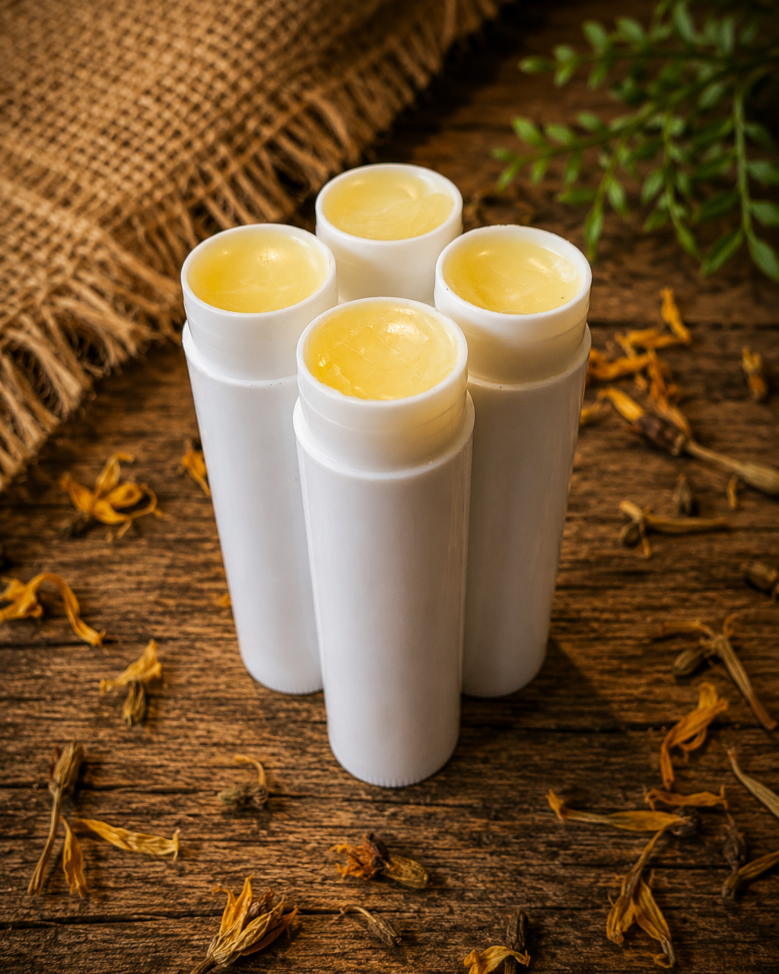 Bálsamo Labial Calmante de Caléndula y Cáñamo | Hidratación Natural para Labios Secos/Soothing Calendula & Hemp Lip balm