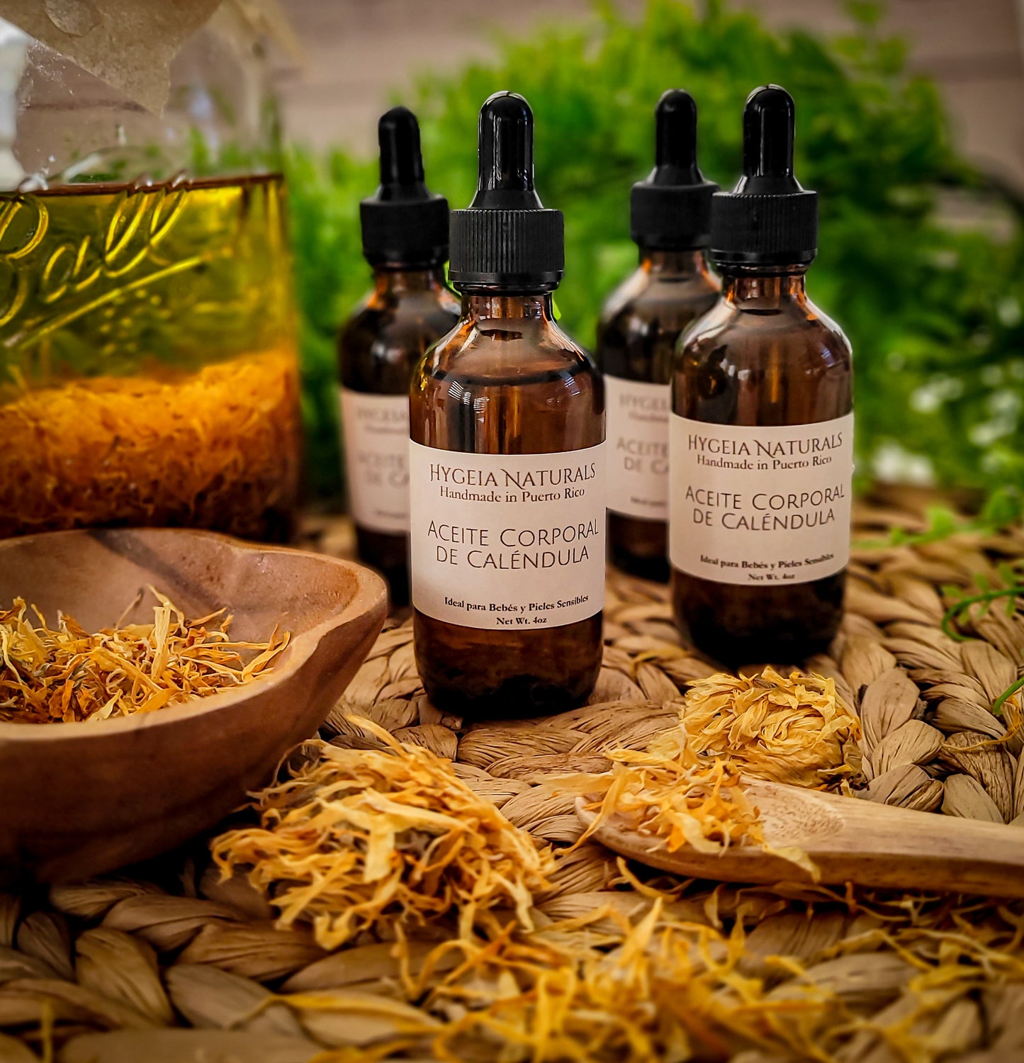 Aceite Corporal Calmante de Caléndula & Jojoba| Piel Sensible