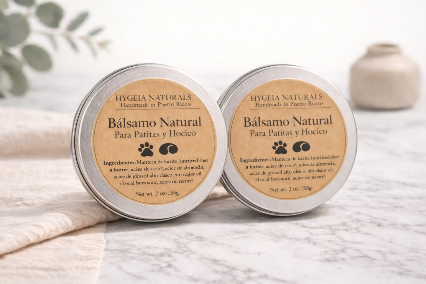 Bálsamo Natural para Patitas y Nariz | Seguro para Perros y Gatos