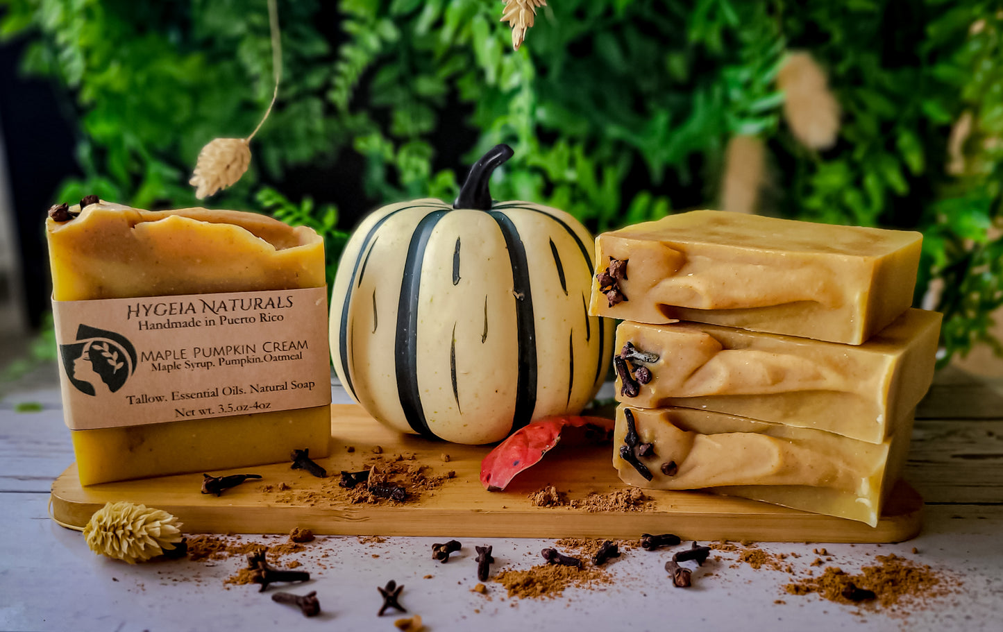 Jabón artesanal de otoño Maple Pumpkin Cream | Calabaza & Especias