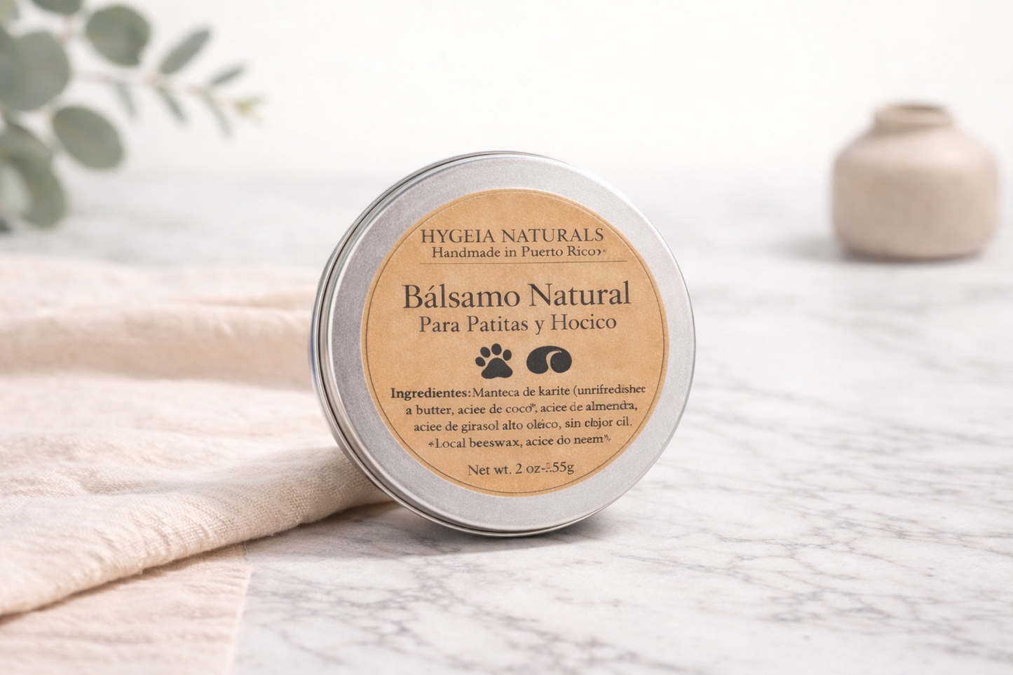 Bálsamo Natural para Patitas y Nariz | Seguro para Perros y Gatos