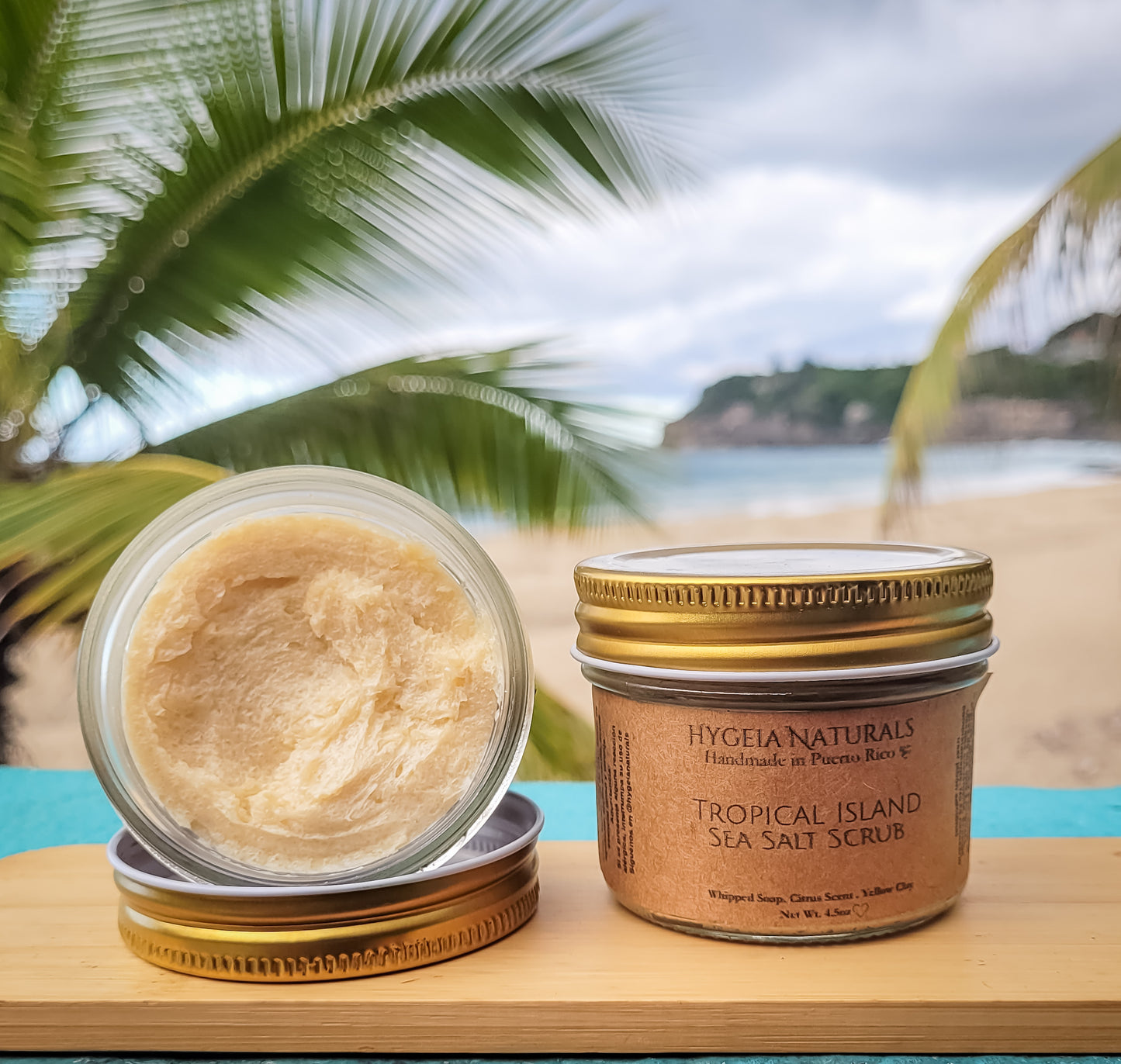 Jabón Batido Exfoliante con Sal de Mar y Cítricos – Tropical Island
