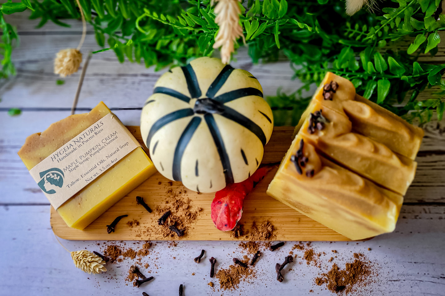 Jabón artesanal de otoño Maple Pumpkin Cream | Calabaza & Especias