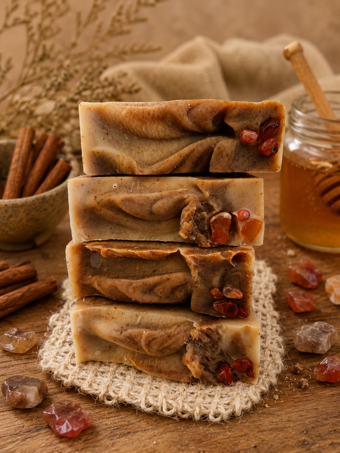 Sweet Aurora™ | Handmade Honey & Cinnamon Ritual Soap – Limited Edition
