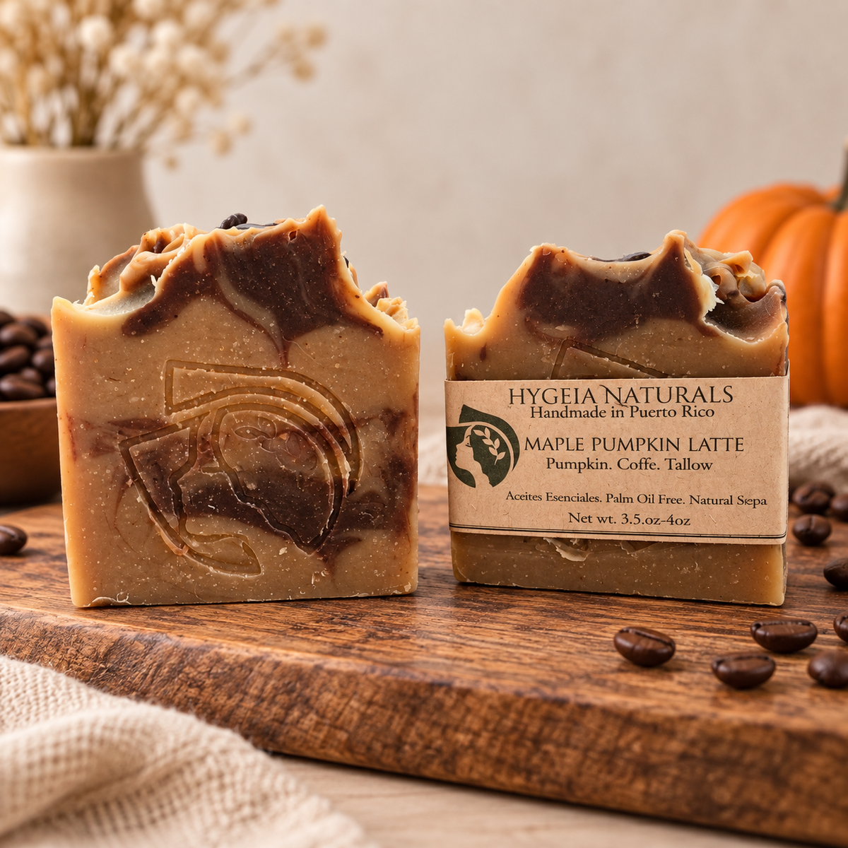 Maple Pumpkin Latte – Tallow, Pumpkin & Coffee Artisan Soap