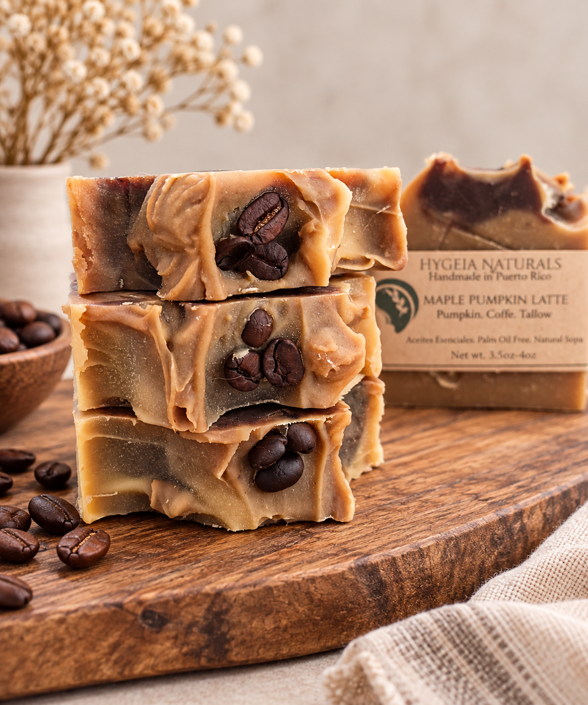 Maple Pumpkin Latte – Tallow, Pumpkin & Coffee Artisan Soap
