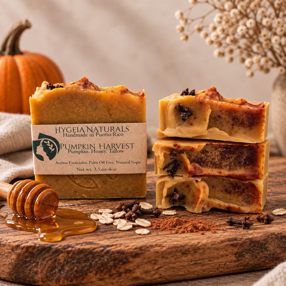 Pumpkin Harvest | Pumpkin, Honey, Tallow & Oat Artisan Soap