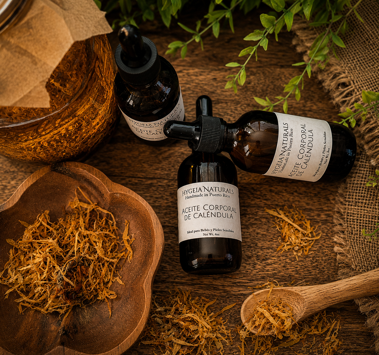 Aceite Corporal Calmante de Caléndula & Jojoba| Piel Sensible