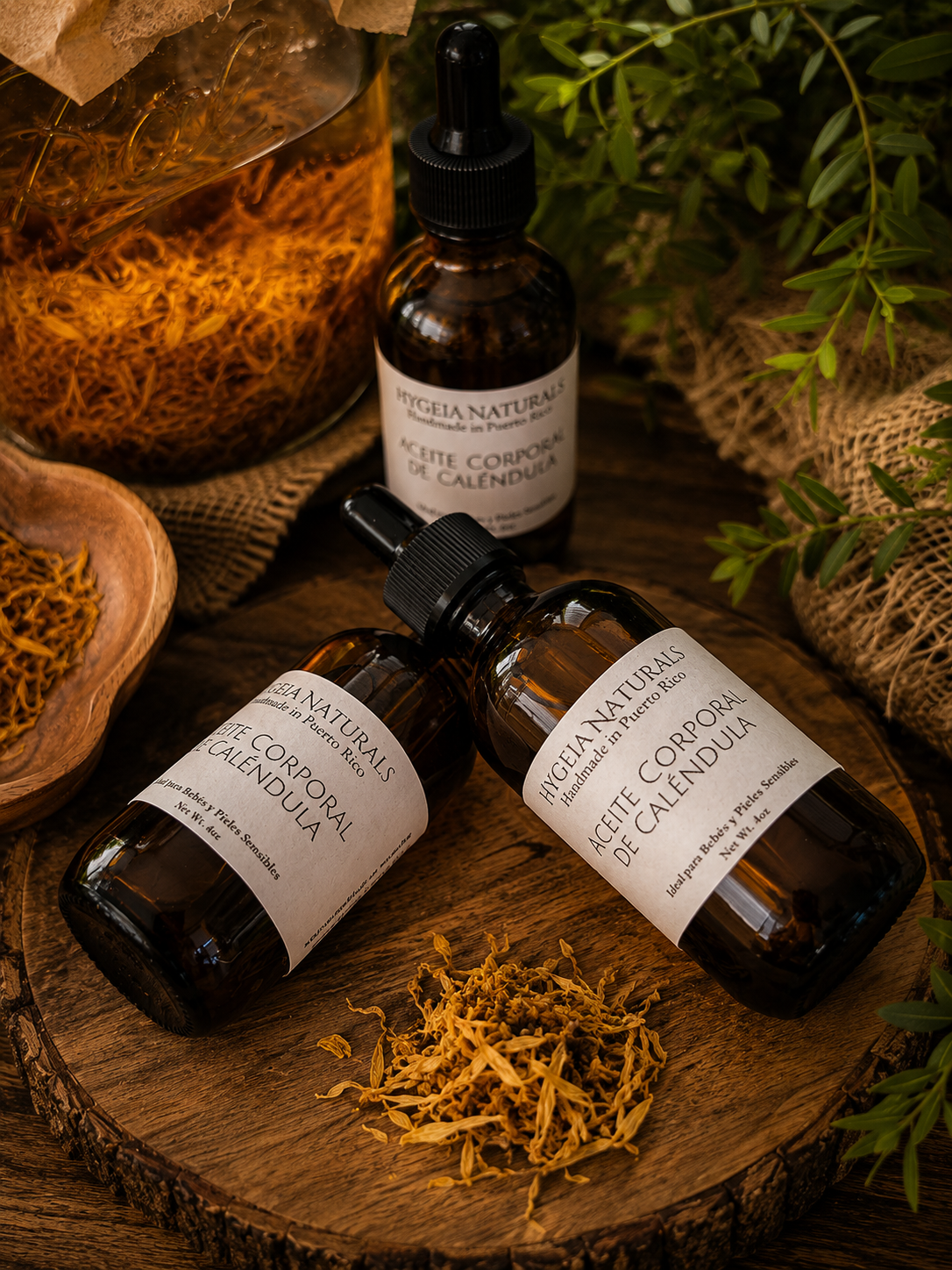 Aceite Corporal Calmante de Caléndula & Jojoba| Piel Sensible
