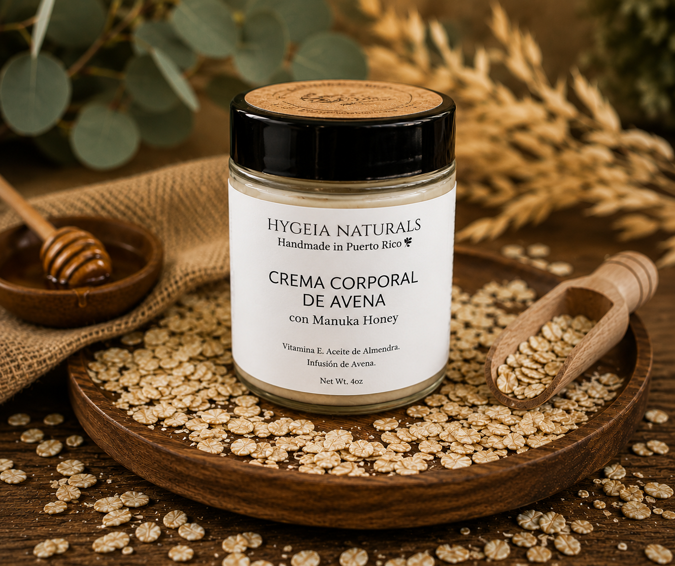 Crema Corporal de Avena con Manuka Honey – Hidratación Profunda y Suavidad Natural