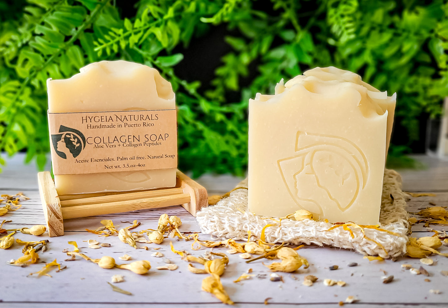 Jabón Artesanal de Colágeno & Aloe Vera – Hidratación y Firmeza