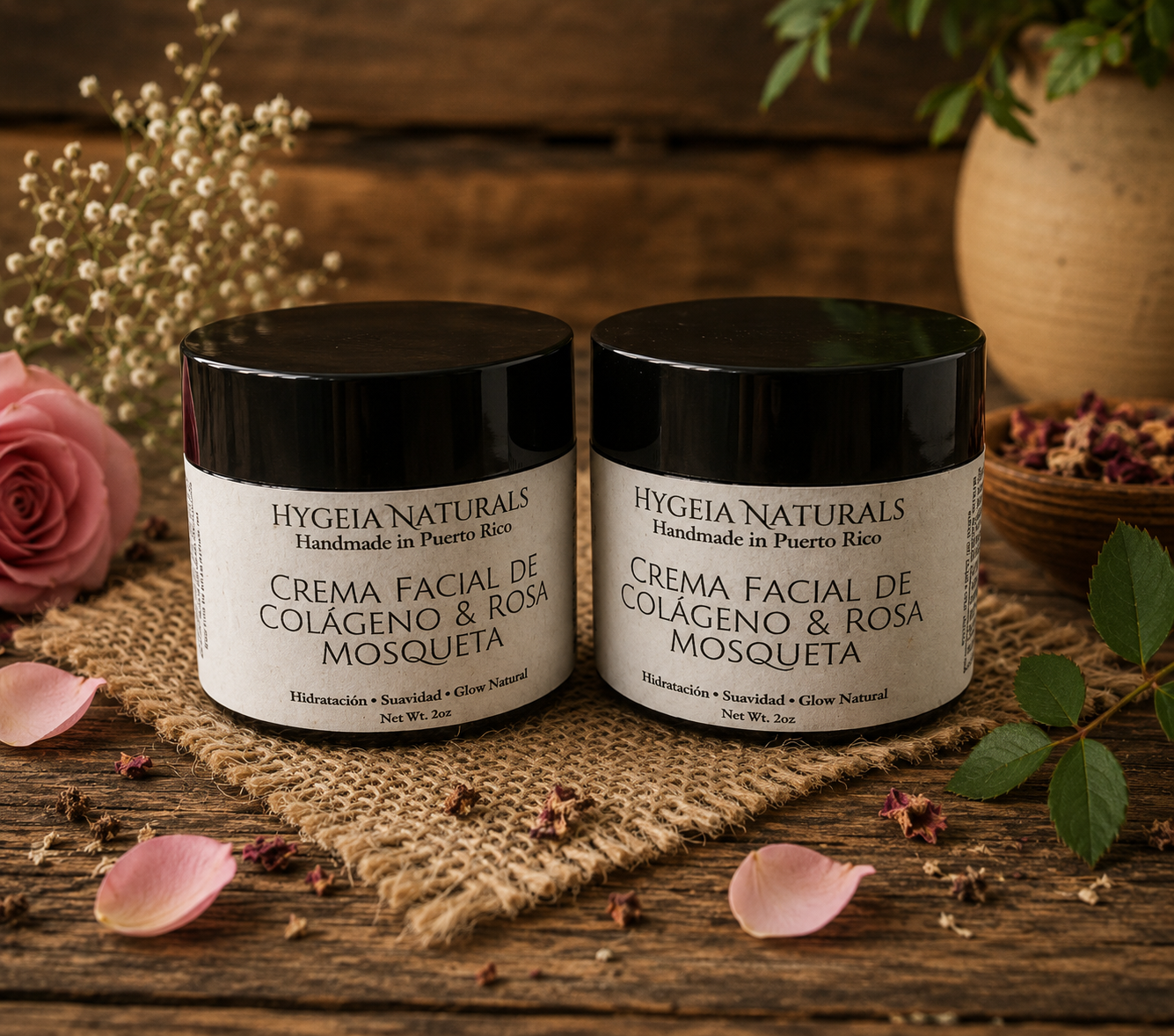Crema Facial de Colágeno & Rosa Mosqueta