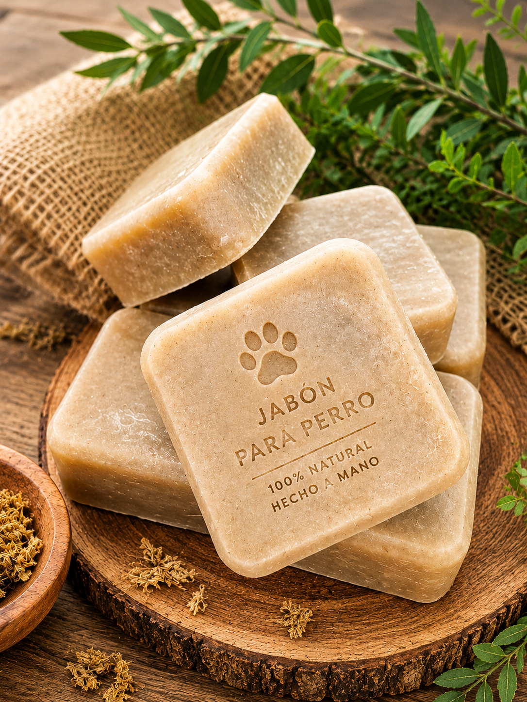 Jabón Natural para Perros – Neem & Avena