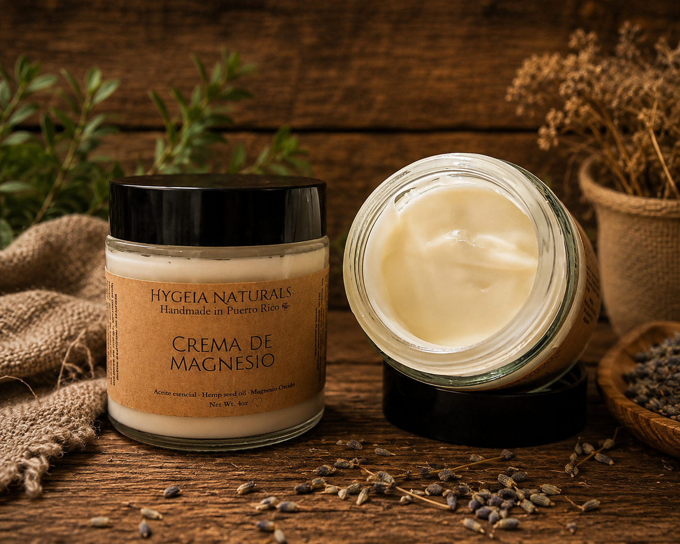 Crema de Magnesio Natural – Alivio Muscular y Relajación Instantánea/ Magnesium Cream