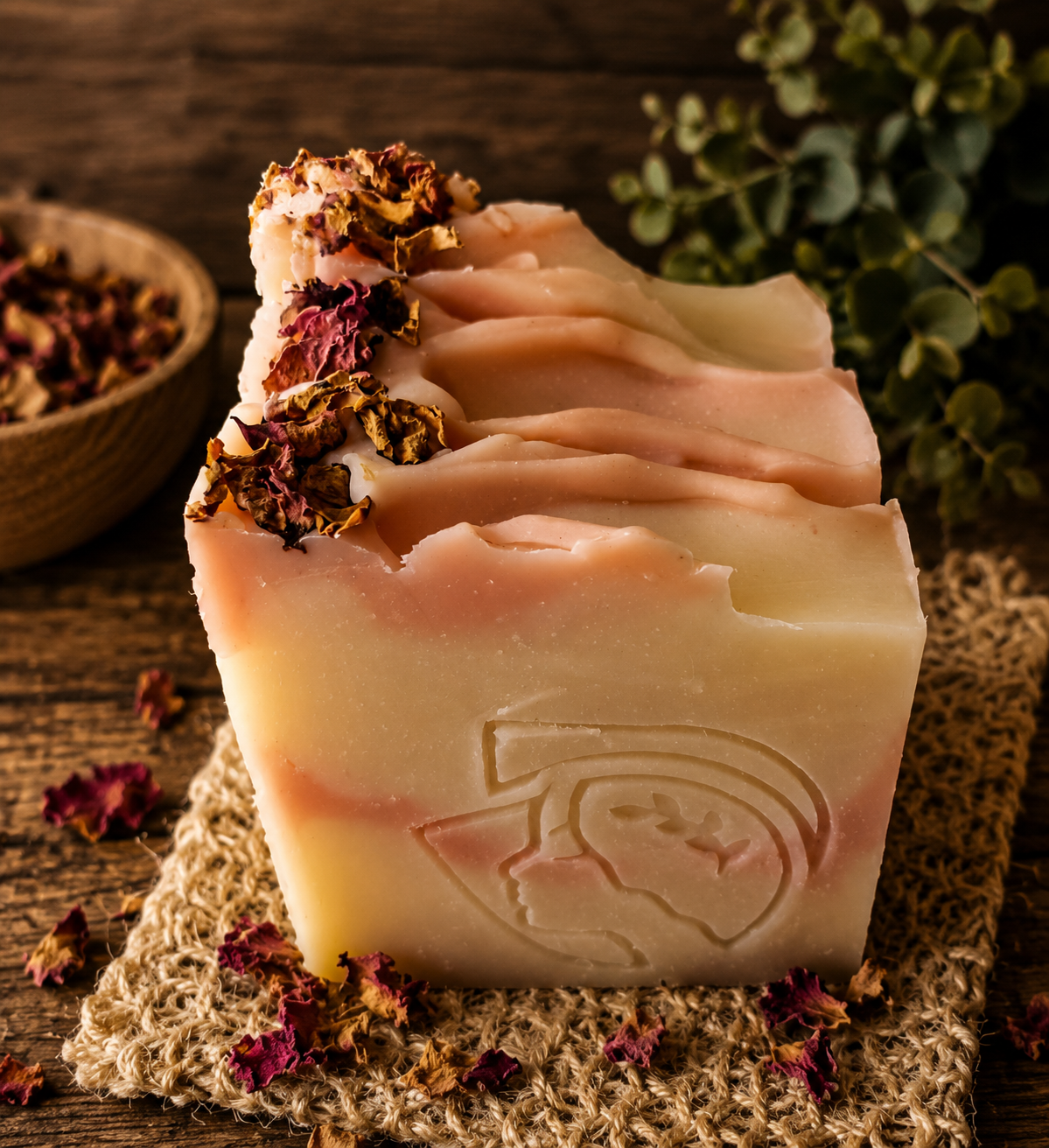 Rosehip, coconut milk and rose clay soap/ Jabón Rosa Mosqueta, Arcilla Rosada y Leche de Coco-Natural, suave y perfecto para piel sensible.