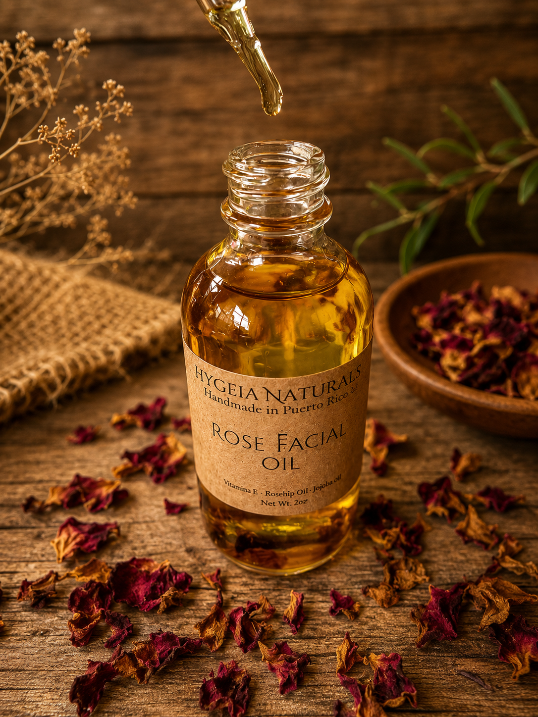 Sérum Facial de Rosa Mosqueta-Nutrición Profunda y Luminosidad