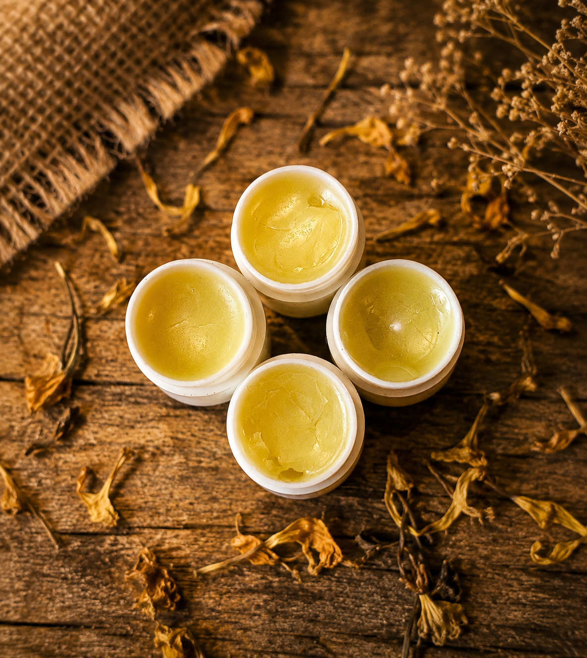 Bálsamo Labial Calmante de Caléndula y Cáñamo | Hidratación Natural para Labios Secos/Soothing Calendula & Hemp Lip balm