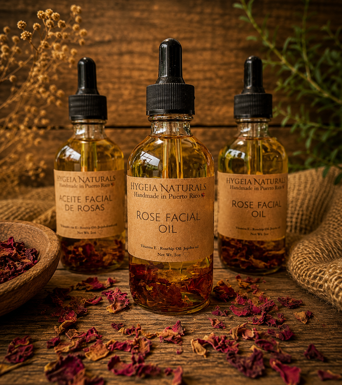 Sérum Facial de Rosa Mosqueta-Nutrición Profunda y Luminosidad